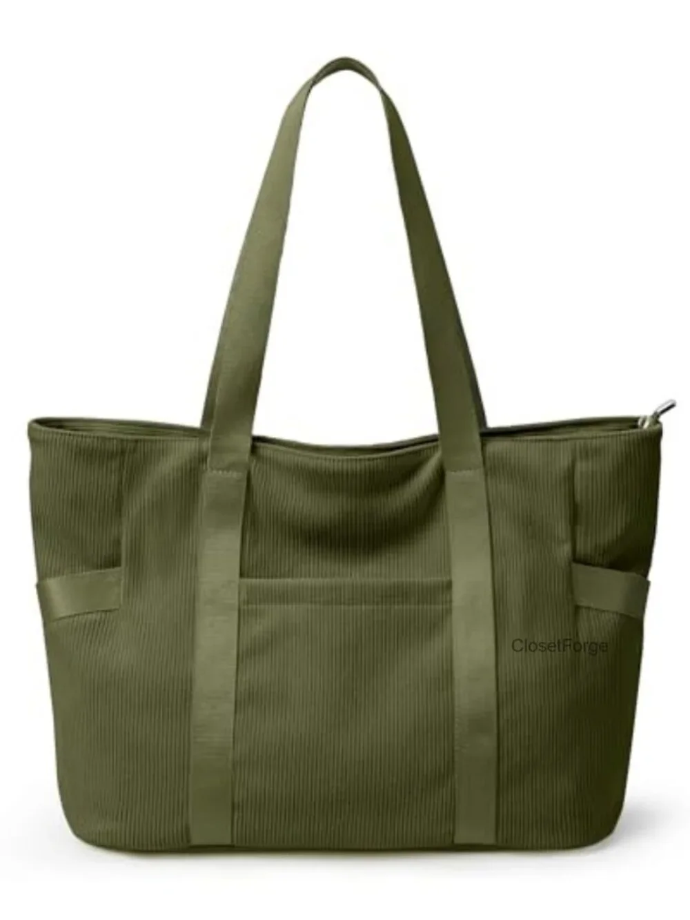 Women's Large Corduroy Hobo Tote Bag with Laptop Compartment, Casual Travel